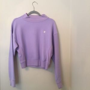 Champion Cropped Mock-Neck Sweatshirt